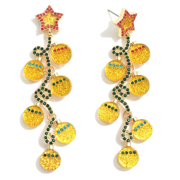 Wholesale rhinestone Studded Star Drop Earrings Glitter Ornaments L