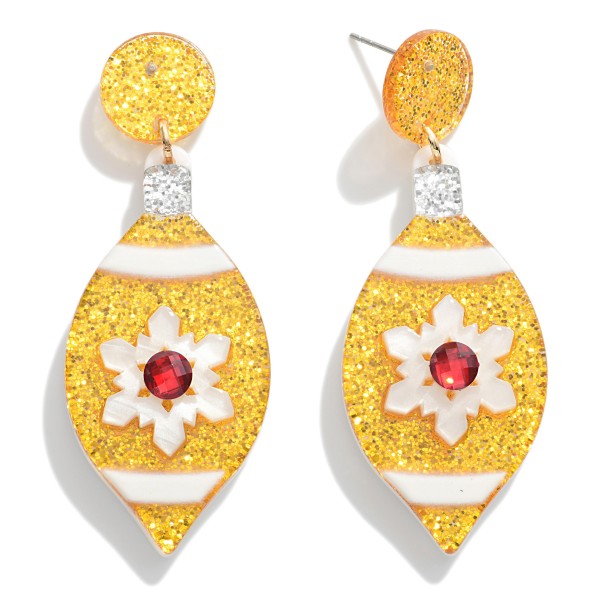 Wholesale christmas Ornament Snowflake Earrings L