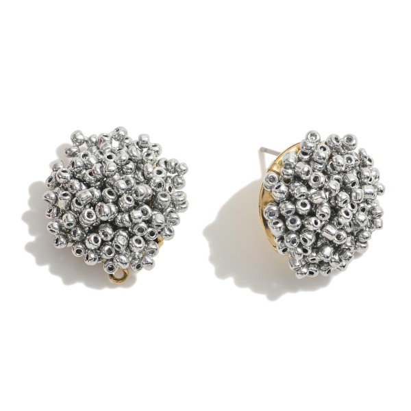 Wholesale seed Bead Cluster Stud Earrings W