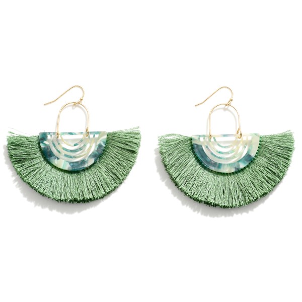 Statement Resin Tassel Hoop Earrings

- Approximately 2.25" L