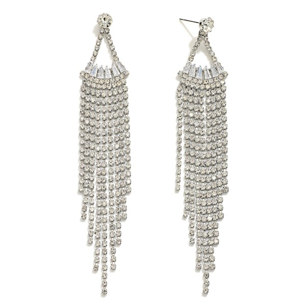 Wholesale long Rhinestone Tassel Drop Earrings L