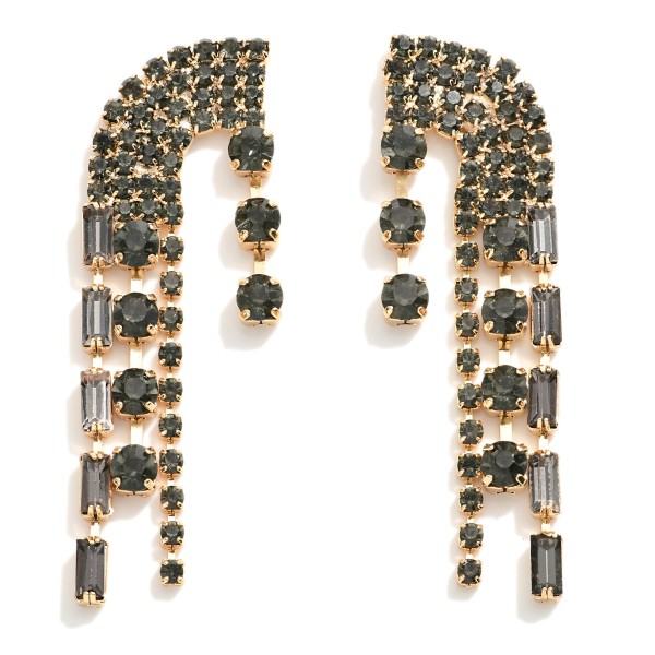 Wholesale flowing Rhinestone Drop Earrings L