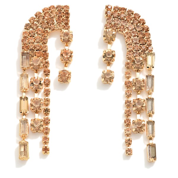 Wholesale flowing Rhinestone Drop Earrings L