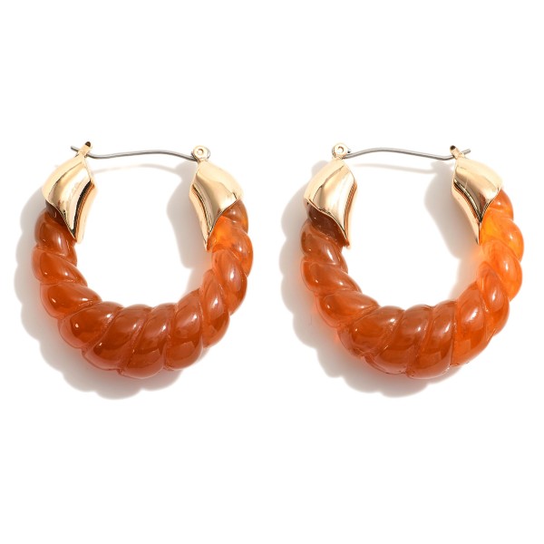 Wholesale twisted Acetate Hoop Earrings Diameter