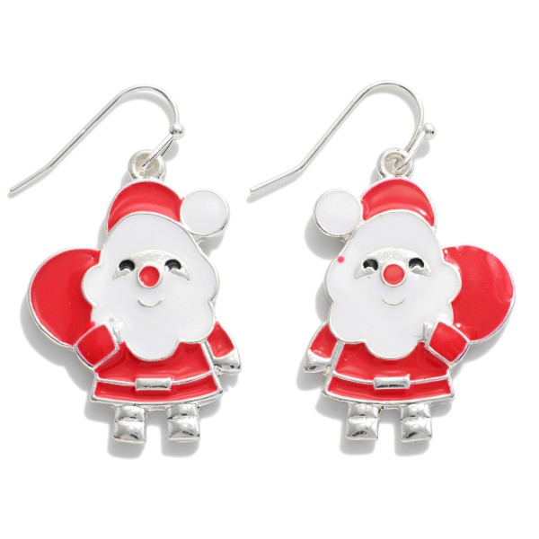 Wholesale enamel Santa Drop Earrings L