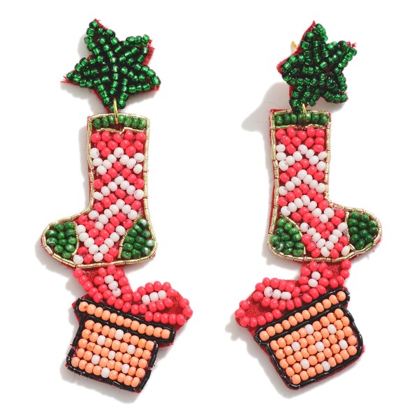 Wholesale christmas Stocking Gift Drop Earrings L