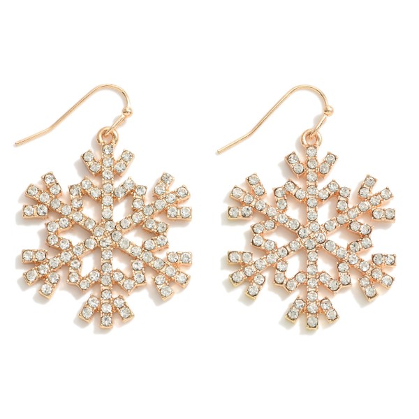 Wholesale rhinestone Snowflake Drop Earrings L