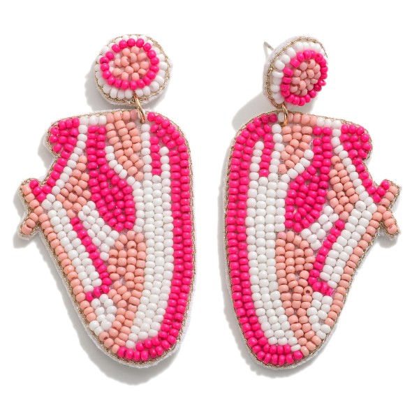 Wholesale seed Bead Sneaker Drop Earrings L
