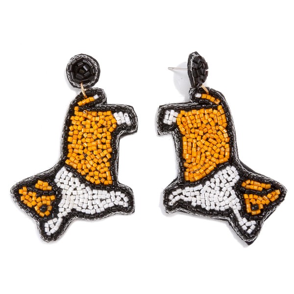 Seed Bead Dog Drop Earrings

- Approximately 2.25" L