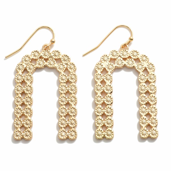 Wholesale metal Flower Stud Arch Drop Earrings L