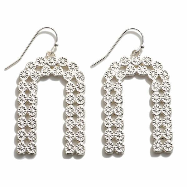 Wholesale metal Flower Stud Arch Drop Earrings L