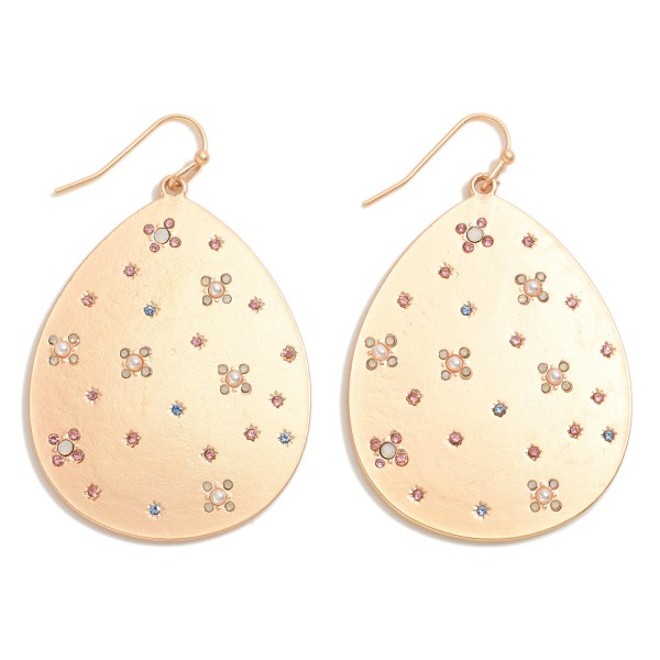 Wholesale metal Drop Earrings Rhinestone Pearl Accents L