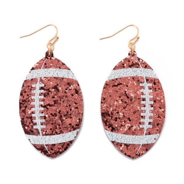 Wholesale glitter Football Drop Earrings L