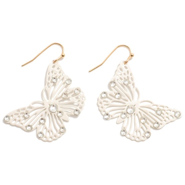 Wholesale butterfly Drop Earrings Rhinestone Accents L Lightweight Construction