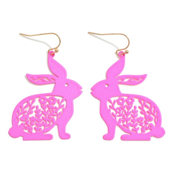 Wholesale easter Bunny Drop Earrings Flower Detail L Ultra Lightweight
