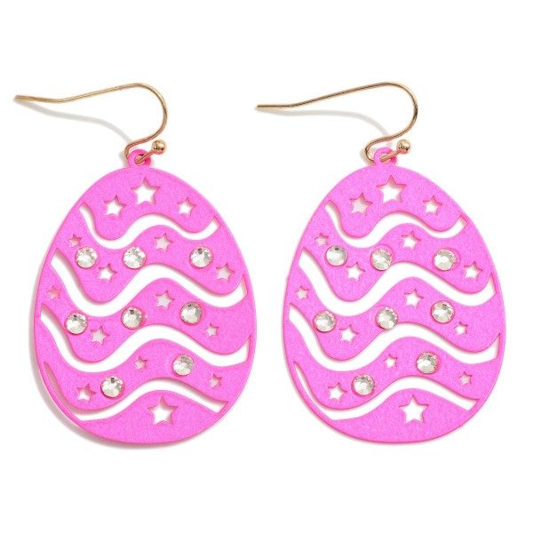 Wholesale easter Egg Drop Earrings Rhinestone Accents L Ultra Lightweight