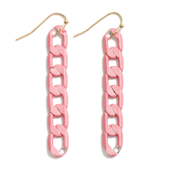 Wholesale chain Link Drop Earring Metallic Accents L