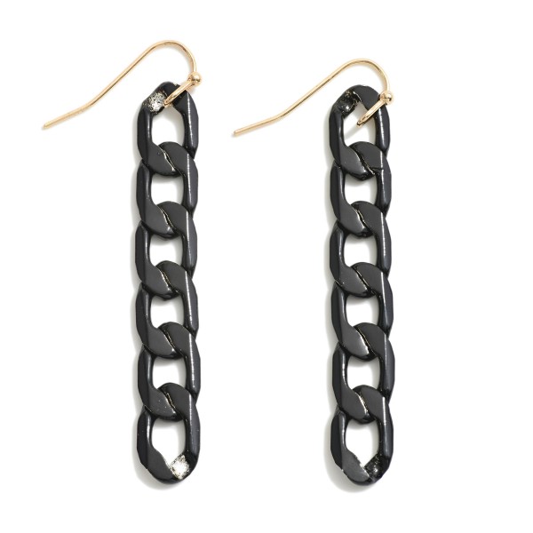 Wholesale chain Link Drop Earring Metallic Accents L