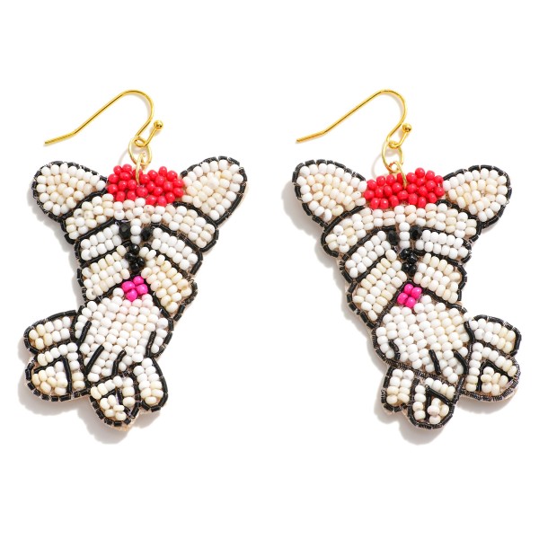 Wholesale seed Beaded Dog Drop Earrings L