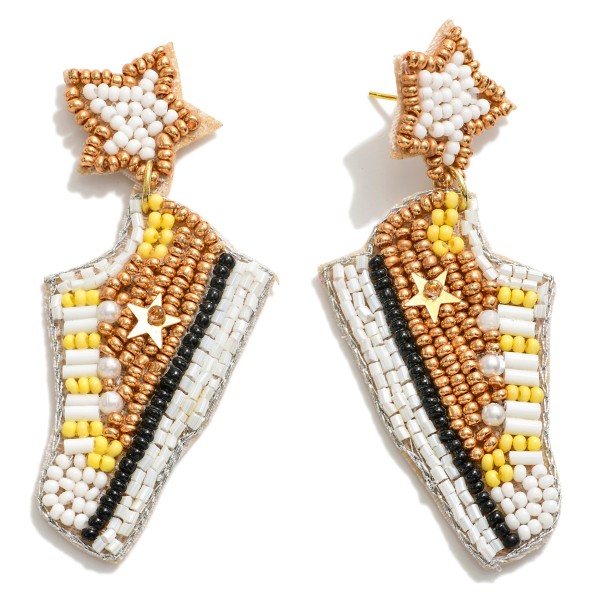 Wholesale seed Beaded Star Sneaker Drop Earrings L