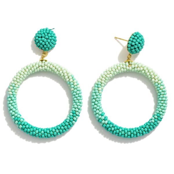 Wholesale circular Seed Beaded Drop Earrings L