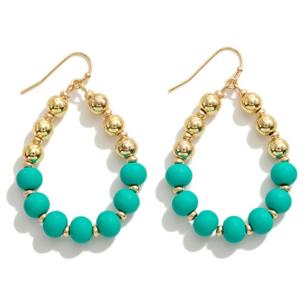 Wholesale beaded Teardrop Earrings Rubber Beaded Accents L