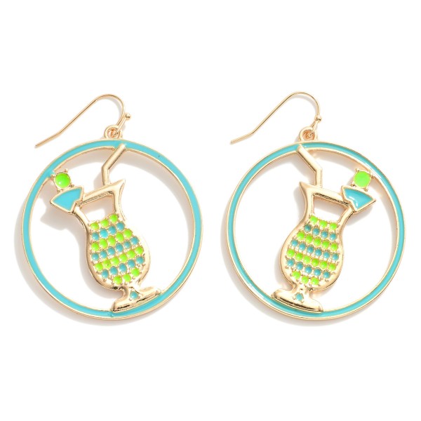 Wholesale enamel Drop Earrings Multi Colored Drink L