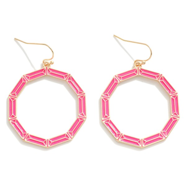 Wholesale enamel Drop Earring Geometric Detail L