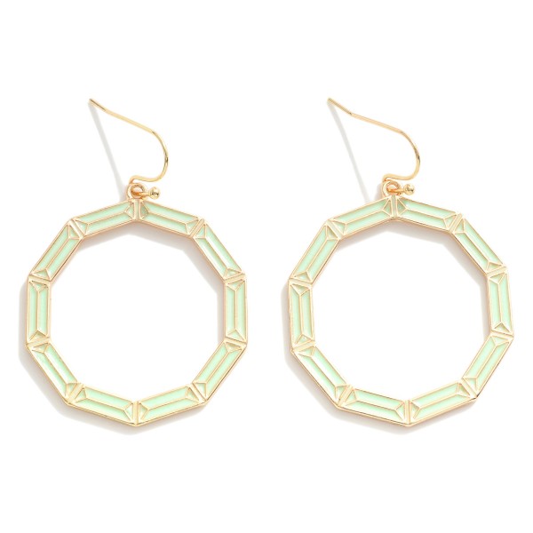 Wholesale enamel Drop Earring Geometric Detail L