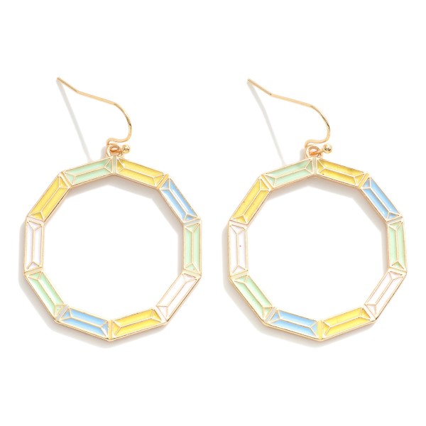 Wholesale enamel Drop Earring Geometric Detail L