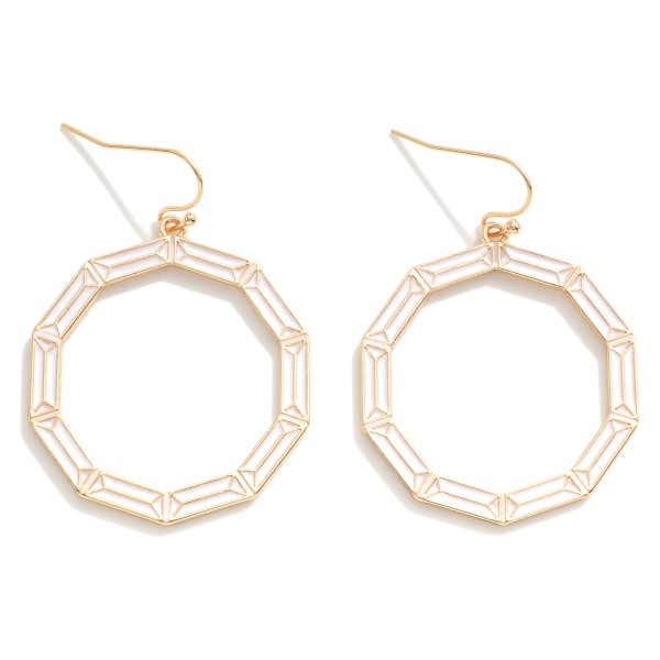 Wholesale enamel Drop Earring Geometric Detail L