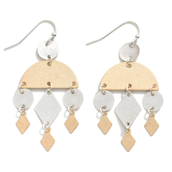 Geometric Waterfall Drop Earrings 

- Approximately 2" L