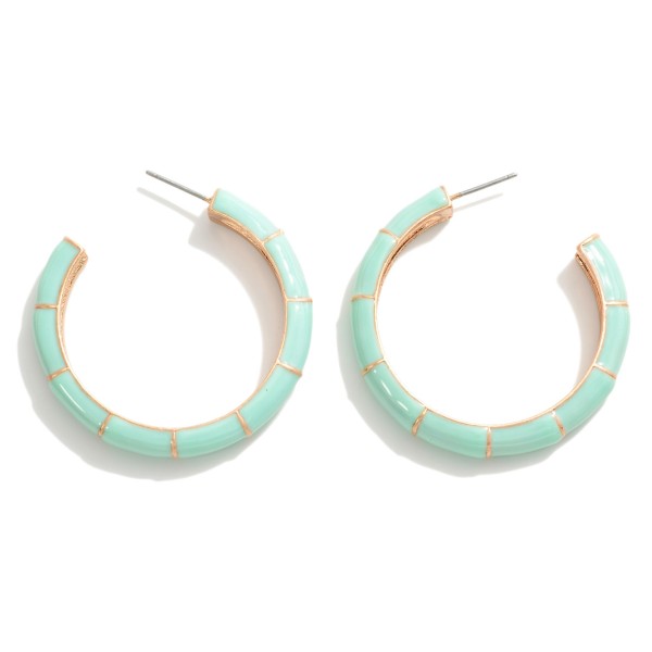 Wholesale enamel Bamboo Hoop Earrings Diameter