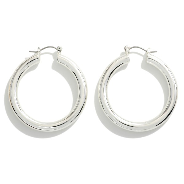Wholesale chunky Brass Hollow Hoop L Genuine Premium Brass Hollow Hoop Hypoaller