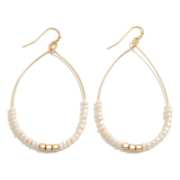 Wholesale dainty Teardrop Earrings Beaded Detail L