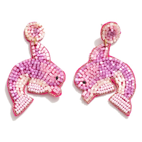 Wholesale seed Bead Dolphin Drop Earrings L