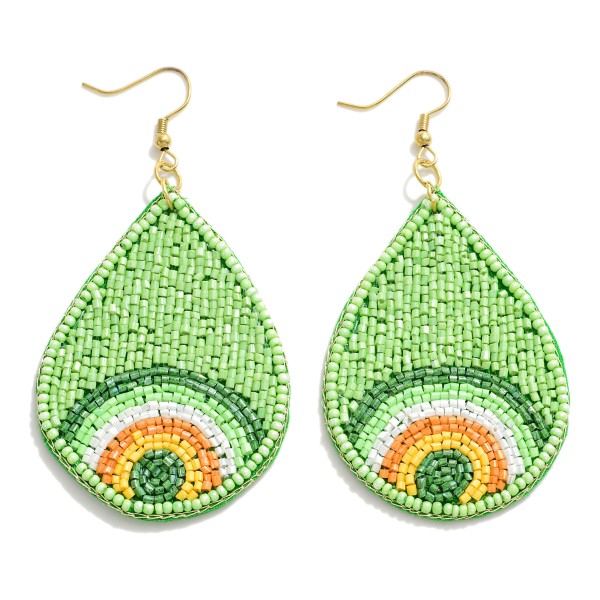 Wholesale seed Bead Peacock Feather Teardrop Earrings L