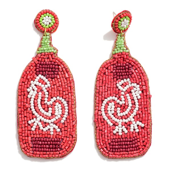 Wholesale seed Bead Hot Sauce Drop Earrings L