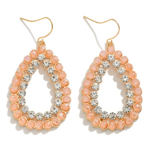 Wholesale rhinestone Beaded Teardrop Earrings L