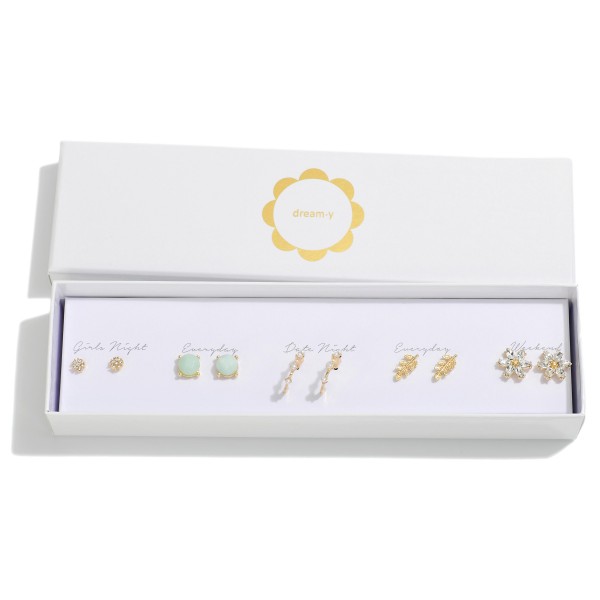 Wholesale set Earrings Rhinestone Flower Pearl Designs L
