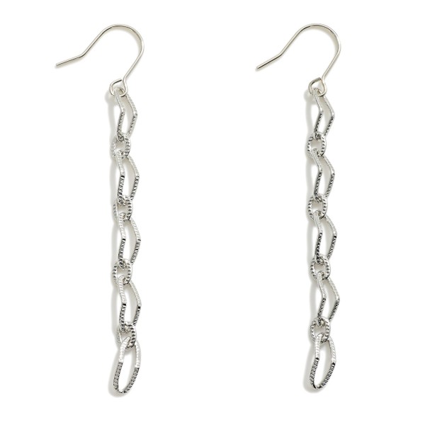 Wholesale dainty Paperclip Metal Chain Link Earrings L Handmade Korea Gold K Gol
