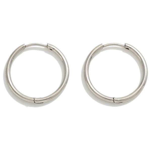 Wholesale stainless Steel Drop Hoop Earring L Stainless Steel Construction Handm