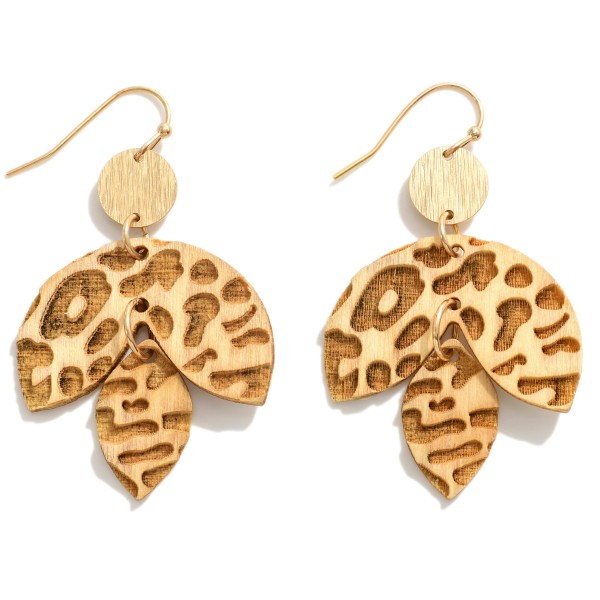Wholesale wooden Leaf Drop Earrings L
