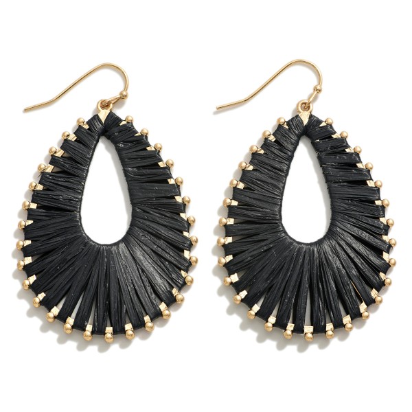 Raffia Teardrop Earrings

- Approximately 2.25" L