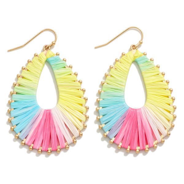 Raffia Teardrop Earrings

- Approximately 2.25" L