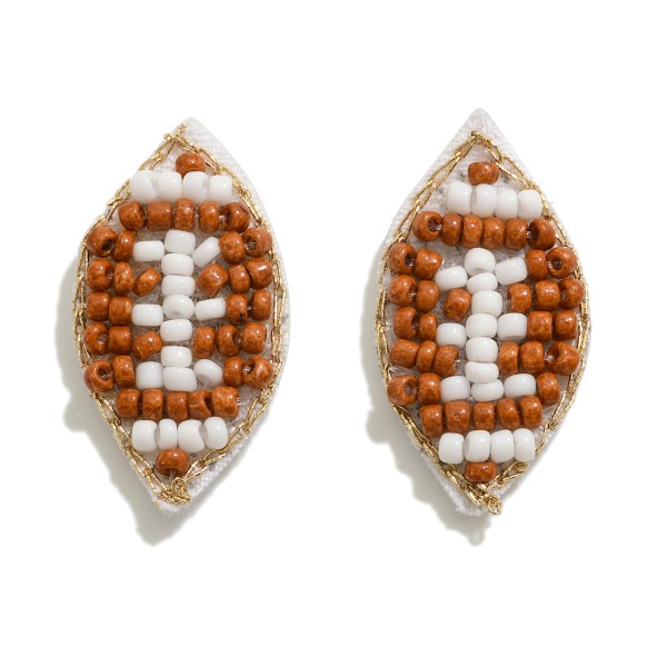 Seed Beaded Sports Stud Earrings 

- Approximately 0.5-0.75" L