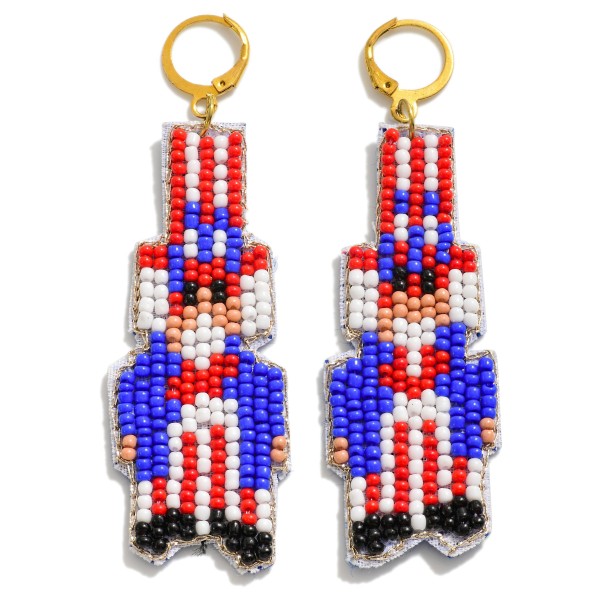 Wholesale americana Man Seed Bead Drop Earrings L