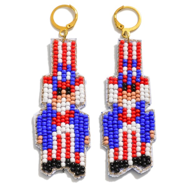 Wholesale americana Man Seed Bead Drop Earrings L