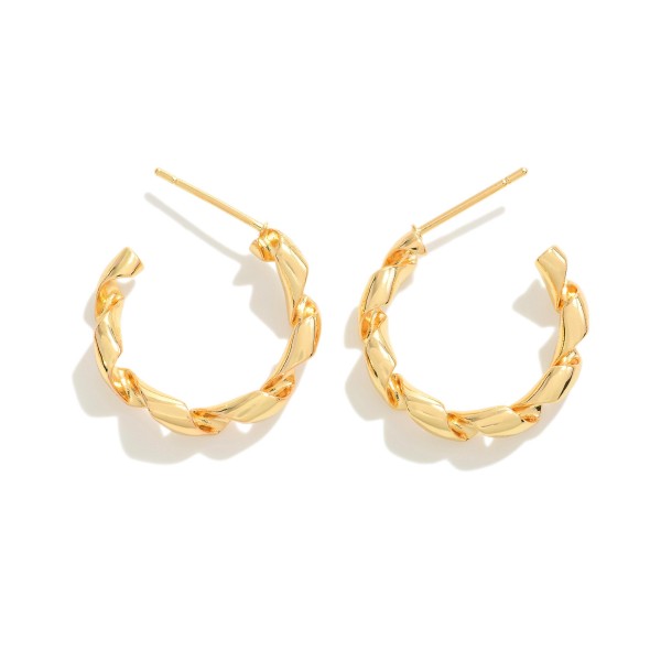 Wholesale k Gold Dipped Spiral Huggie Hoop Earrings Brass Base Hypoallergenic D