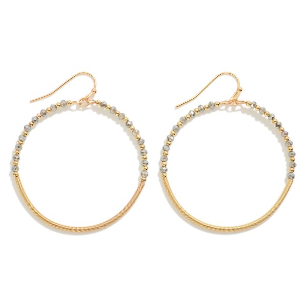 Wholesale circular Beaded Drop Earring Faceted Beaded Detail L